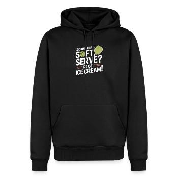 Pickleball Spieler Looking For Soft Serve Dinking - Männer Premium Bio Hoodie - Schwarz - Vorne - Nico (187cm)