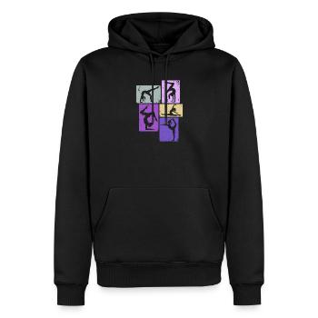 Gymnaste Fille Gymnastique Acrobatie - Sweat à capuche Premium bio Homme - noir - Devant - Nico (187cm)