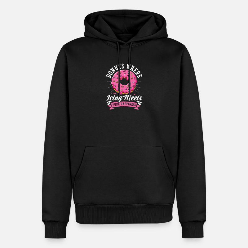 Restauration rapide en donuts - Sweat à capuche Premium bio Homme - noir