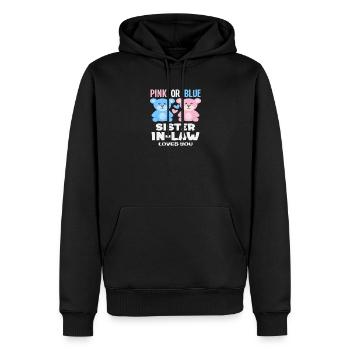 Pink Oder Blau Stiefschwester Liebt Dich - Männer Premium Bio Hoodie - Schwarz - Vorne - Nico (187cm)