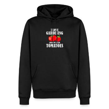 Ich liebe Gardening Head Tomatoes - Männer Premium Bio Hoodie - Schwarz - Vorne - Nico (187cm)