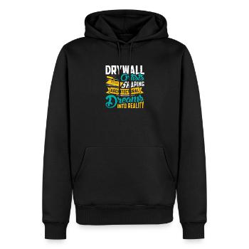 Trockenbau Trockenbauer Trockenbaumonteur - Männer Premium Bio Hoodie - Schwarz - Vorne - Nico (187cm)