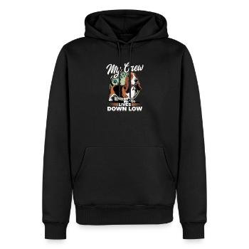 Funny Dog Breed Basset Hound - Männer Premium Bio Hoodie - Schwarz - Vorne - Nico (187cm)