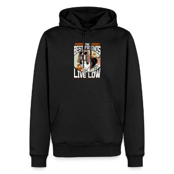 Funny Dog Breed Basset Hound - Männer Premium Bio Hoodie - Schwarz - Vorne - Nico (187cm)