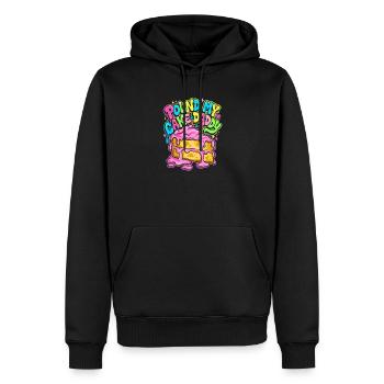 Round My Cake Daddy - Männer Premium Bio Hoodie - Schwarz - Vorne - Nico (187cm)