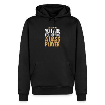 Bassist Following A Bass Player Band Bassspieler - Männer Premium Bio Hoodie - Schwarz - Vorne - Nico (187cm)