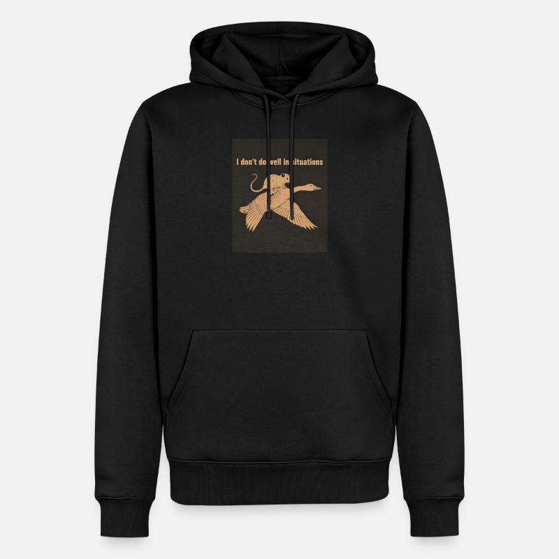 Dino Surf sur la plage - Sweat à capuche Premium bio Homme - noir