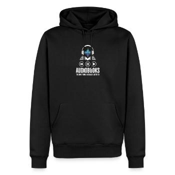 Audiobook Readers - Audiobooks Love - Book Lovers - Men’s Premium Organic Hoodie - black - Front - Nico (187cm)