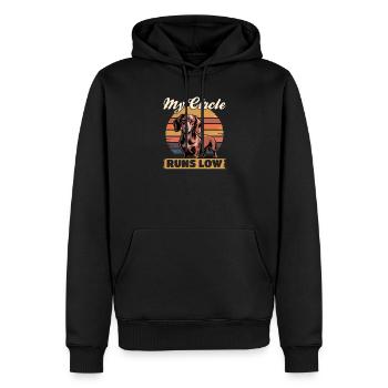 Teckel de race de chien drôle - Sweat à capuche Premium bio Homme - noir - Devant - Nico (187cm)
