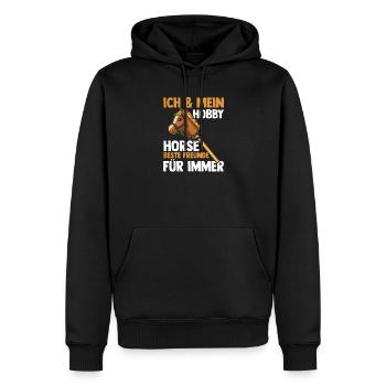 Steckenpferd Hobbyhorse Hobby Horsing - Männer Premium Bio Hoodie - Schwarz - Vorne - Nico (187cm)