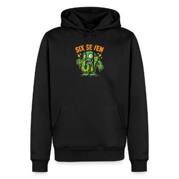 Six Seven 67 Zombie Horror Humor Italian Brainrot - Men’s Premium Organic Hoodie - black - Front - Nico (187cm)