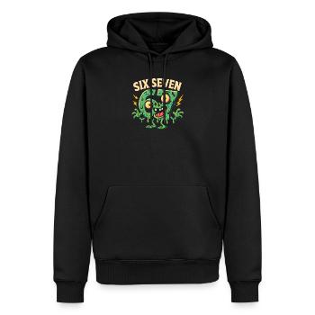 Six Seven 67 Zombie Horror Humor Italian Brainrot - Männer Premium Bio Hoodie - Schwarz - Vorne - Nico (187cm)