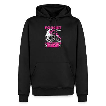 Quad ATV Femme Fille Quad Quad - Sweat à capuche Premium bio Homme - noir - Devant - Nico (187cm)