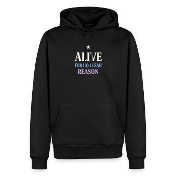 Existenzieller Humor, Nihilismus, Humor, - Männer Premium Bio Hoodie - Schwarz - Vorne - Nico (187cm)