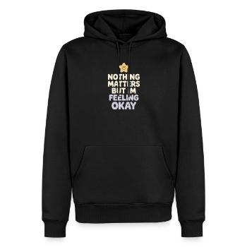 Existenzieller Humor, Nihilismus, Humor, - Männer Premium Bio Hoodie - Schwarz - Vorne - Nico (187cm)