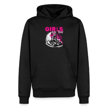 Quad ATV Femme Fille Quad Quad - Sweat à capuche Premium bio Homme - noir - Devant - Nico (187cm)