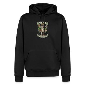 Maybe plants are crazy about me - Men’s Premium Organic Hoodie - black - Front - Nico (187cm)
