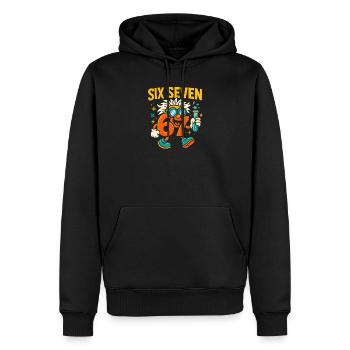 Six Seven 67 Idée de cadeau pour nerds sur l’humour scientifique - Sweat à capuche Premium bio Homme - noir - Devant - Nico (187cm)