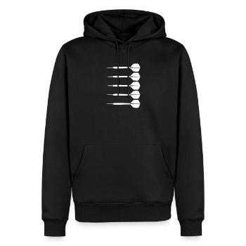 Darts - Men’s Premium Organic Hoodie - black - Front - Nico (187cm)