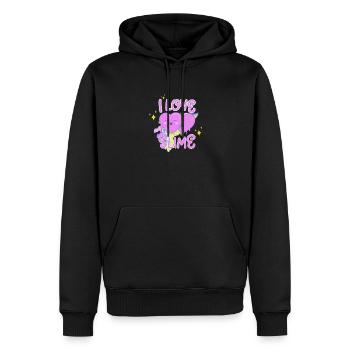 J’adore les filles slime tout-petits de la maternelle - Sweat à capuche Premium bio Homme - noir - Devant - Nico (187cm)