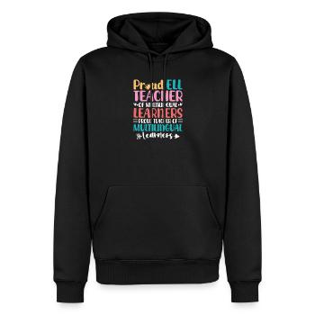 ELL-Lehrer englische Sprache - Männer Premium Bio Hoodie - Schwarz - Vorne - Nico (187cm)