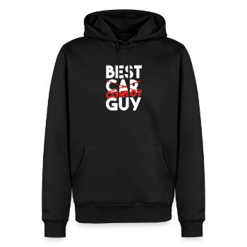 Meilleur Cowboy Guy, Slogan drôle du western - Sweat à capuche Premium bio Homme - noir - Devant - Nico (187cm)