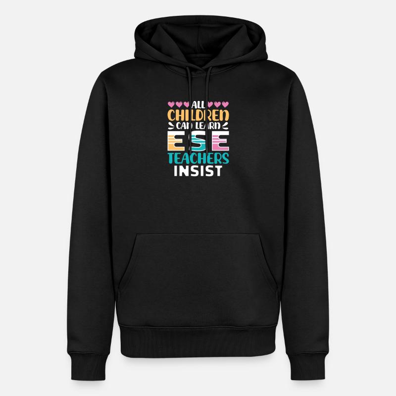 Cadeaux pour les enseignants ESE - Sweat à capuche Premium bio Homme - noir