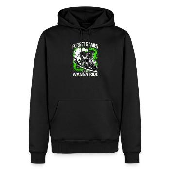Quad ATV Garçons Hommes Quad Wheeler - Sweat à capuche Premium bio Homme - noir - Devant - Nico (187cm)