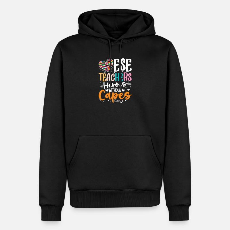 Cadeaux pour les enseignants ESE - Sweat à capuche Premium bio Homme - noir