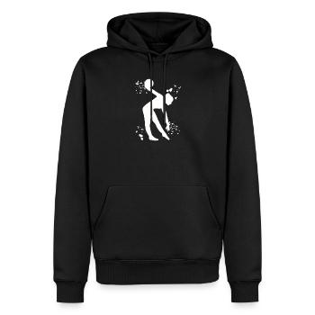 Gymnaste avec balle en gymnastique rythmique - Sweat à capuche Premium bio Homme - noir - Devant - Nico (187cm)