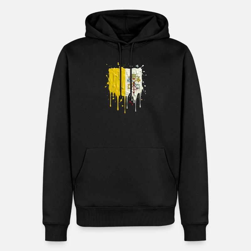 La séparation jaune-blanche du Vatican - Sweat à capuche Premium bio Homme - noir