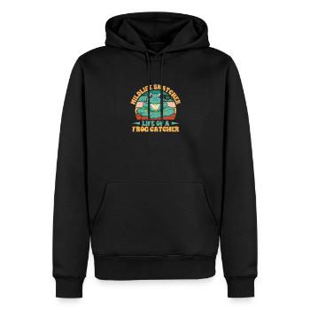 Frog Catcher Mildlife Snatcher Frog - Männer Premium Bio Hoodie - Schwarz - Vorne - Nico (187cm)