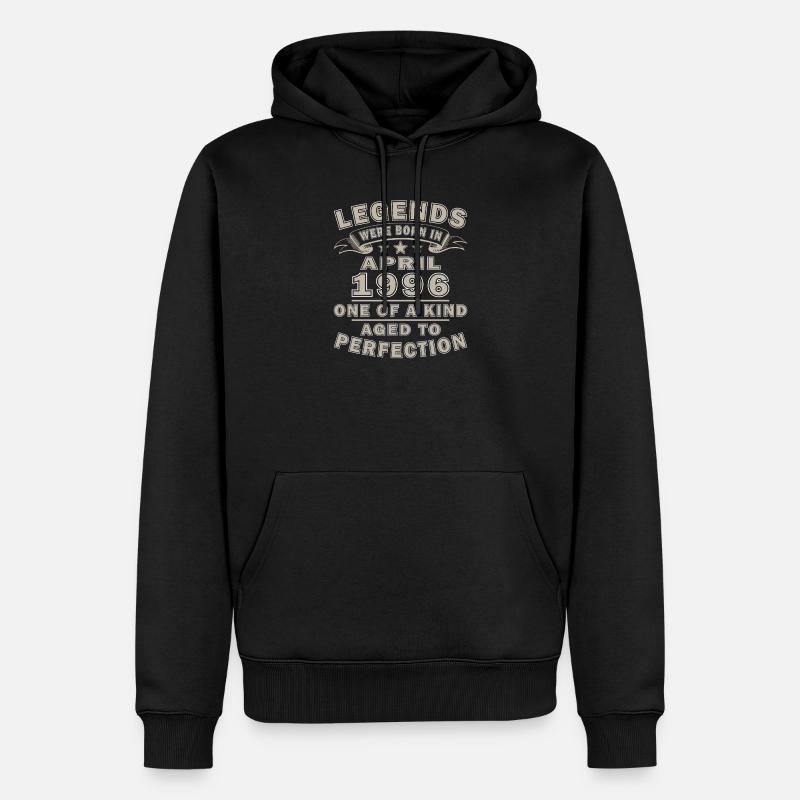 Légendes nées en avril 1996 - Sweat à capuche Premium bio Homme - noir