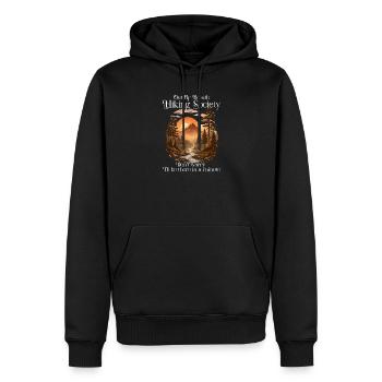 Camping nature Camping Camping Randonnée Montagnes - Sweat à capuche Premium bio Homme - noir - Devant - Nico (187cm)