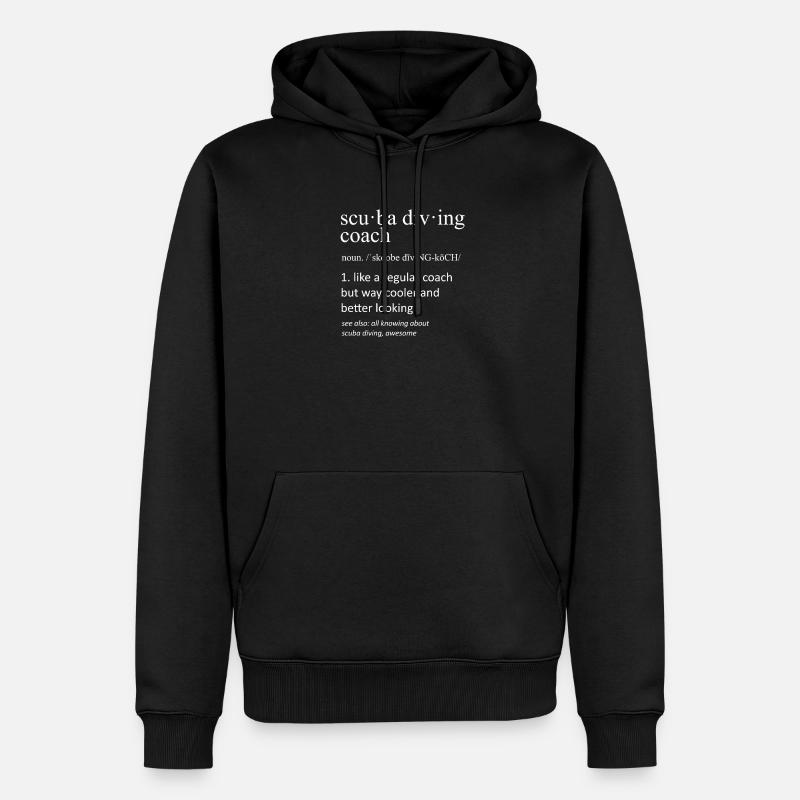 Scuba Diving Coach Definition Diver - Männer Premium Bio Hoodie - Schwarz