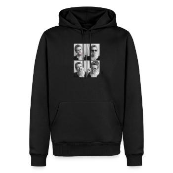 Marie Curie Fotostreifen - Männer Premium Bio Hoodie - Schwarz - Vorne - Nico (187cm)