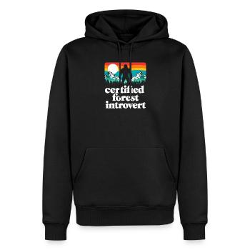 Bigfoot, Sasquatch, yéti, créatures cryptides, grand pied. - Sweat à capuche Premium bio Homme - noir - Devant - Nico (187cm)