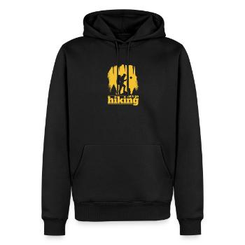 Allons faire de la randonnée - Sweat à capuche Premium bio Homme - noir - Devant - Nico (187cm)