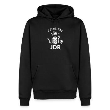 J'peux pas j'ai JDR - Sweat à capuche Premium bio Homme - noir - Devant - Nico (187cm)