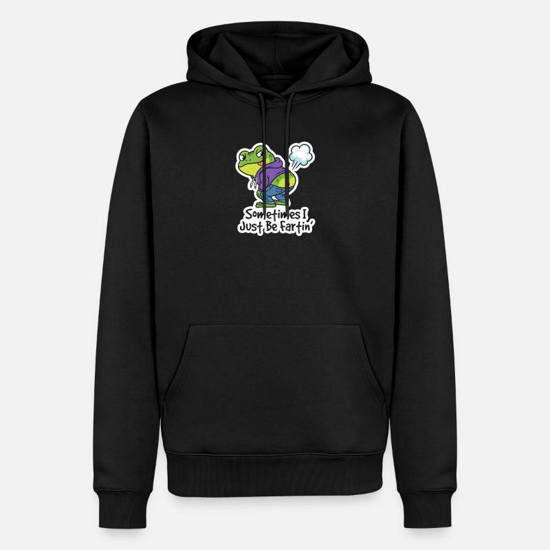 Sweat à capuche grenouille riant - Sweat à capuche Premium bio Homme - noir