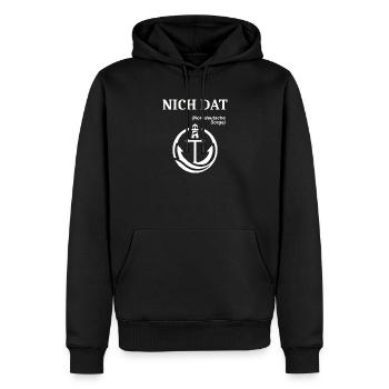 NICH DAT Norddeutscher Humor Spruch lustig - Männer Premium Bio Hoodie - Schwarz - Vorne - Nico (187cm)
