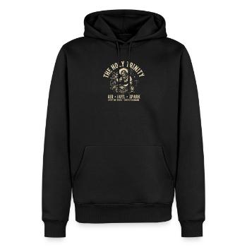 Étincelle de carburant Air du moteur Saint Trinity Tee - Sweat à capuche Premium bio Homme - noir - Devant - Nico (187cm)