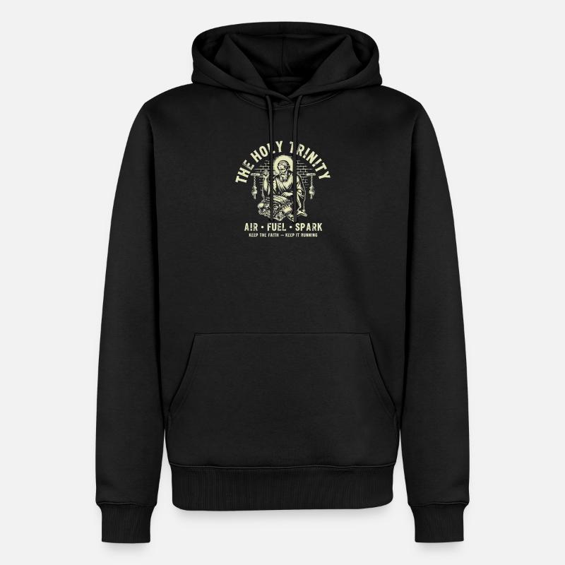 Holy Trinity Engine Spark - Männer Premium Bio Hoodie - Schwarz