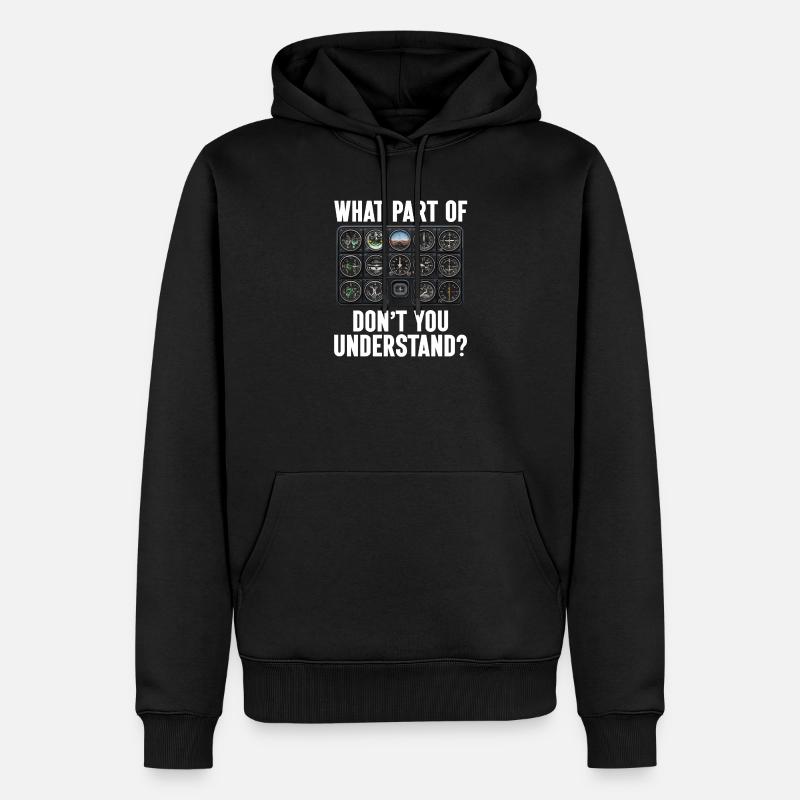 Flugzeug Flug Pilot Flugzeug Fluggesellschaft - Männer Premium Bio Hoodie - Schwarz