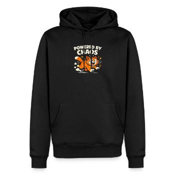 Orange Cat Chaos Lustige Katze Orange Tabby Meme - Männer Premium Bio Hoodie - Schwarz - Vorne - Nico (187cm)