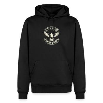  Stand Up For Human Rights Dove Activism Social - Männer Premium Bio Hoodie - Schwarz - Vorne - Nico (187cm)