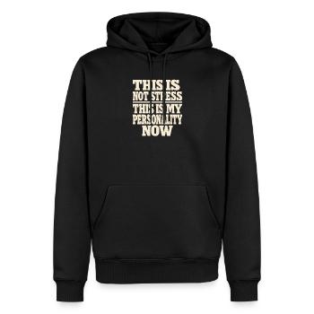 Burnt-out millennial, tired adult, - Men’s Premium Organic Hoodie - black - Front - Nico (187cm)