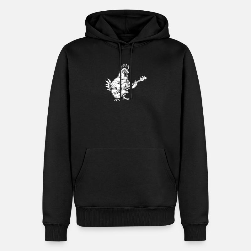 Nebelwald Silhouette Mono - Männer Premium Bio Hoodie - Schwarz