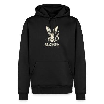 This Dance Thing Escalated Quickly Funny Dancer - Men’s Premium Organic Hoodie - black - Front - Nico (187cm)