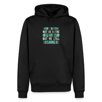 Le théâtre musical n’est pas le projecteur mais nous brillons - Sweat à capuche Premium bio Homme - noir - Devant - Nico (187cm)